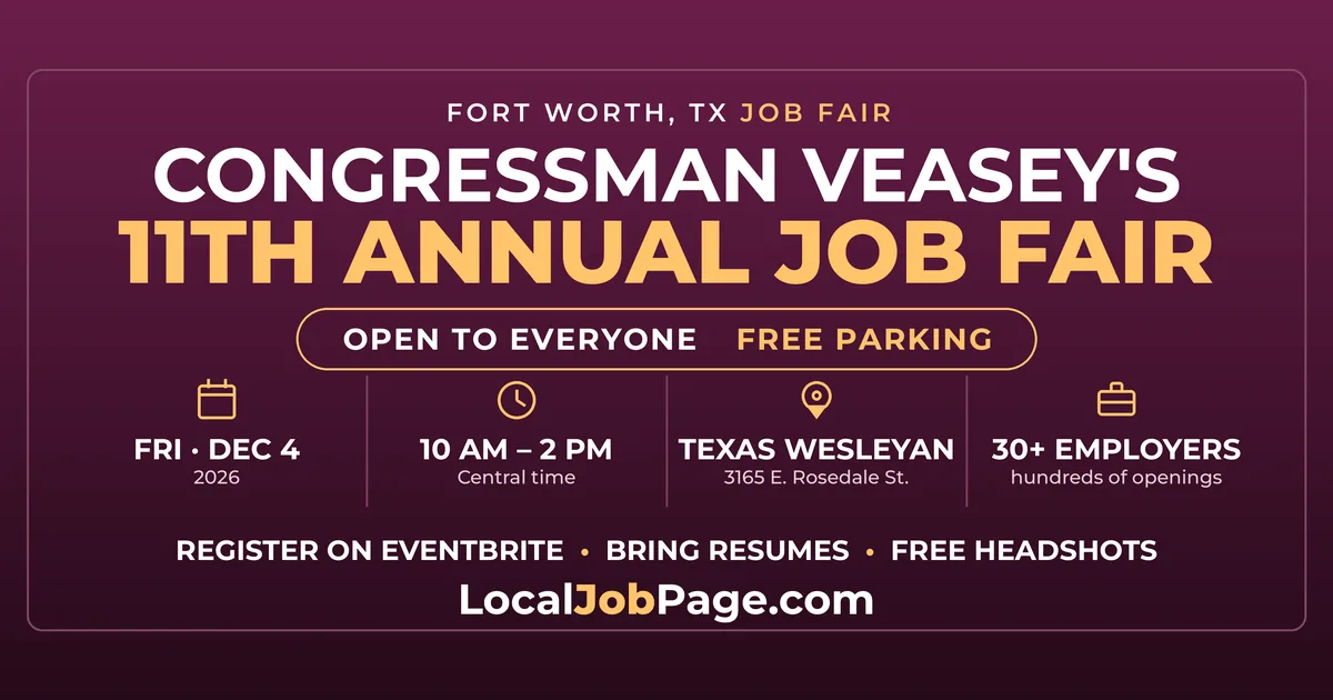 Congressman Marc Veasey's 11th Annual Job Fair Comes to Texas Wesleyan December 4