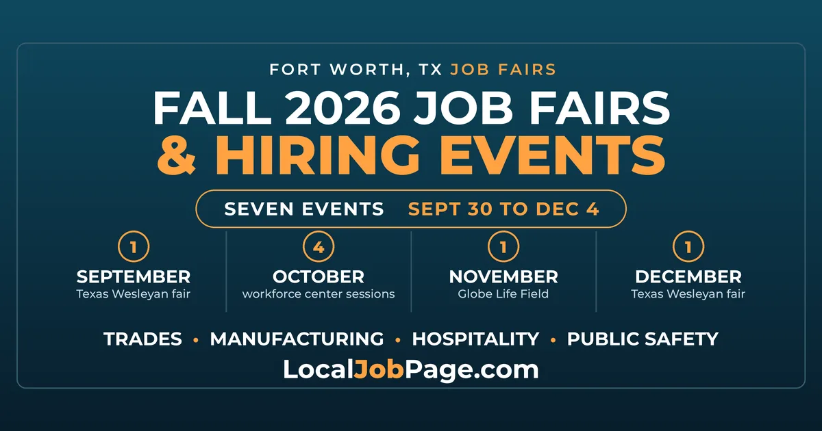 Fall 2026 Fort Worth Job Fairs & Hiring Events: Your Complete Guide