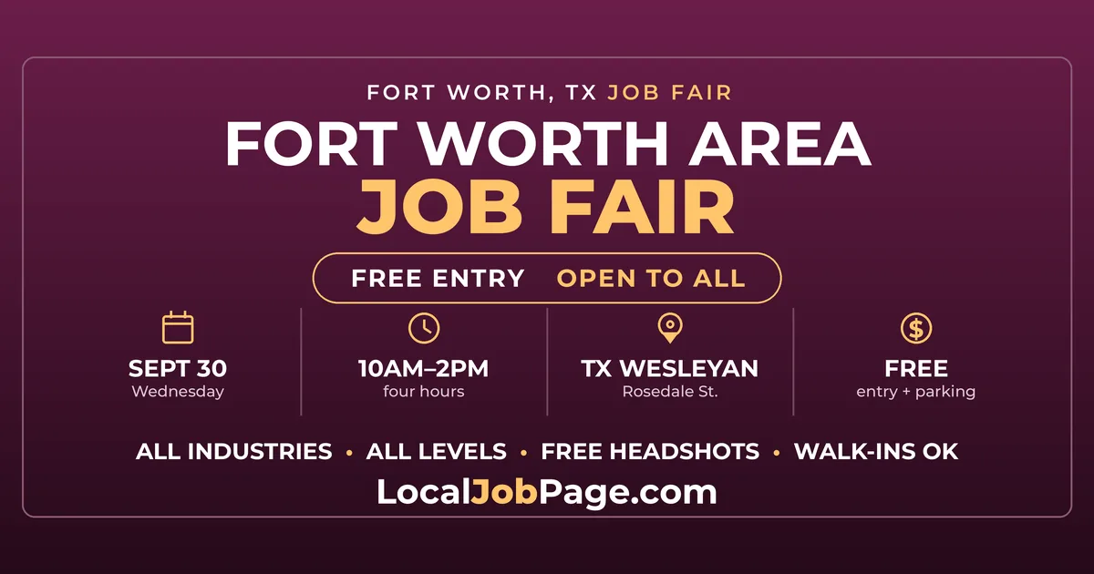 Fort Worth Area Job Fair Returns to Texas Wesleyan University September 30