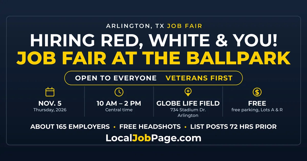 Hiring Red, White & You Job Fair Returns to Globe Life Field November 5